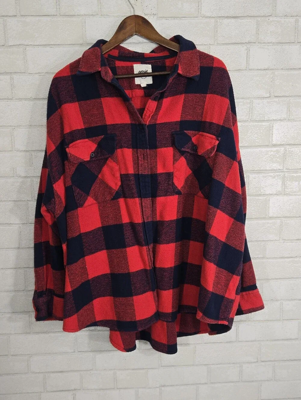 aerie have flannel print Shacket top - Picture 5 of 15